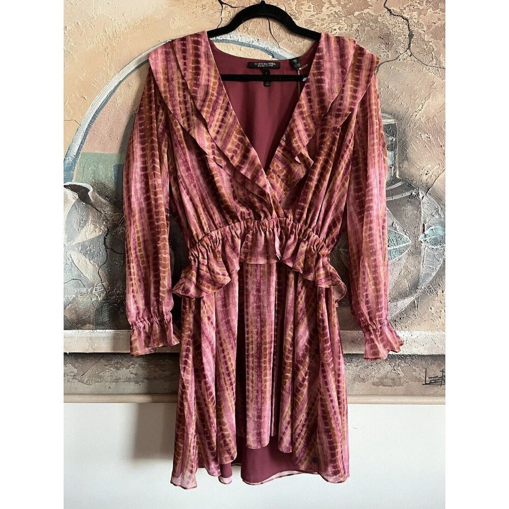 NWT Scotch & Scoda Batik Print Dress With Drop Waist Mini Sz Small